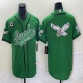 Nike Eagles blank green baseball jerseys Joint name with C patch-BD 04