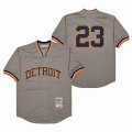 Detroit Tigers #23 Kirk Gibson Grey throwback MLB Jerseys-SG