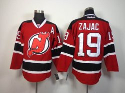 New Jersey Devils #19 Travis Zajac Red NHL Jerseys A patch