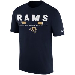 Los Angeles Rams Nike Sideline Legend Staff Performance T-Shirt - Navy