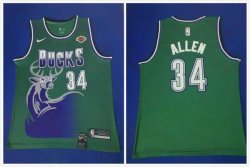 Nike Milwaukee Bucks 34# Giannis Antetokounmpo green nba basketball Jersey-HL