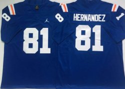 Florida Gators #81 Aaron Hernandez blue Stitched Jordan Authentic ncaa jerseys