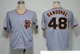 San Francisco Giants #48 Pablo Sandoval Grey MLB Jersey