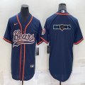 Nike Chicago Bears blue baseball jerseys Joint name-BD 01