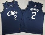 Youth Nike Los Angeles Clippers #2 Kawhi Leonard blue nba jerseys city version