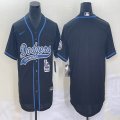 Nike Los Angeles Dodgers blank black majestic baseball jerseys Joint name -BD 01