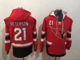 Arizona Cardinals #21 Patrick Peterson red nfl Hooded Sweatshirt