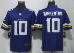 Nike Minnesota Vikings #10 Fran Tarkenton Purple Color Rush Limited Jersey