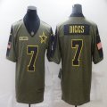 Dallas Cowboys #7 Trevon Diggs green gold 2021 Salute to Service Limited Jersey