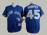 Toronto Blue Jays 45# Dalton Pompey Blue MLB Jerseys