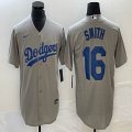 Nike Los Angeles Dodgers #16 Will Smith gray majestic baseball Jersey