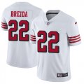 49ers #22 Matt Breida white nike Color Rush Limited Jersey