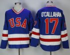 Jack O'Callahan #17 1980 blue USA Olympic Hockey Jersey