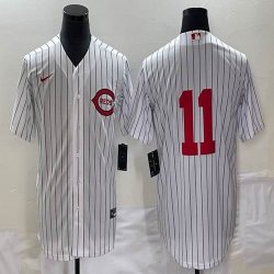 Nike Cincinnati Reds #11 Barry Larkin white throwback baseball jersey-bd