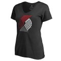 Women's Portland Trail Blazers Fanatics Branded Black X-Ray Slim Fit V-Neck T-Shirt