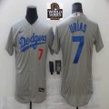 Nike Los Angeles Dodgers #7 Julio Urias gray Flexbase Authentic Collection Jersey-BD