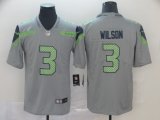 Nike Seattle Seahawks #3 Wilson gray Color Rush Limited Jersey Reverse version