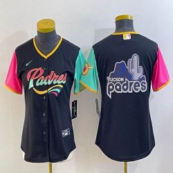 Youth Nike San Diego Padres blank black majestic baseball jerseys big logo 01