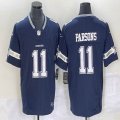 Nike Dallas Cowboys #11 Micah Parsons blue throwback Color Rush Limited Jersey 03