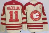 Adidas Calgary Flames #11 Mikael Backlund beige red Ice hockey jersey-PD