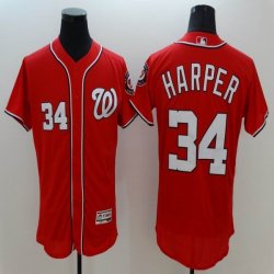 2016 Washington Nationals #34 Bryce Harper red elite baseball jersey