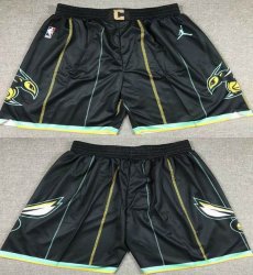 New Orleans Hornets black nba shorts city version-XD 01