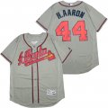 Atlanta Braves #44 Hank Aaron gray Flexbase Authentic Collection Jersey