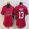 Women Nike San Francisco 49ers #13 Brock Purdy red baseball jerseys Joint name-BD