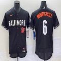 Nike Baltimore Orioles #6 Ryan Mountcastle black Flexbase Authentic Collection Jersey big logo-BD 02