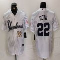 Nike New York Yankees #22 Juan Soto white MLB baseball Jersey Joint name -BD 07