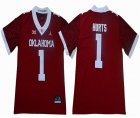 Custom Jalen Hurts Jersey 1# Oklahoma Sooners University Sewn red Football Jersey