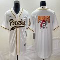 Nike Pittsburgh Pirates blank white majestic baseball jerseys Joint name-BD 02