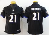 Women Baltimore Ravens #21 Mark Ingram II black Color Rush Limited Jersey