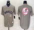 Nike New York Yankees blank gray MLB baseball Jersey -BD 10