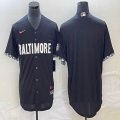 Nike Baltimore Orioles Blank black majestic baseball jersey city version-BD