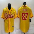 Nike Kansas City Chiefs #87 yellow yellow baseball jerseys Joint name-BD