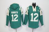 Nike New York Jets #12 Joe Namath green nfl Hooded Sweatshirt