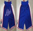 Atlanta Braves blue white baseball shorts-XD