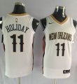 Nike new orleans pelicans #11 Jrue Holiday white NBA basketball jersey-QLM