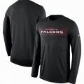 Men's Atlanta Falcons Nike Black Sideline Seismic Legend Long Sleeve T-Shirt