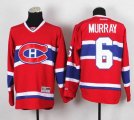 Reebok Montreal Canadiens #6 Douglas Murray Red NHL Jerseys