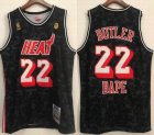 Miami Heat Bape #22 Jimmy Butler gray camo throwback nba basketball jerseys-HL