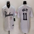 Nike New York Yankees #11 Anthony Volpe white MLB baseball Jersey Joint name -BD 07