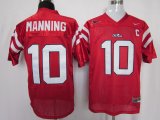 Ole Miss Rebels #10 Eli Manning Red NFL NCAA Jerseys