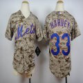 Youth New York Mets #33 Matt Harvey gray camo mlb jerseys