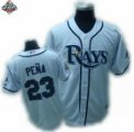 Tampa Bay Rays 23# Carlos Pena Gray Baseball Jersey