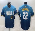 Nike Philadelphia Phillies #22 Turnbull blue majestaic baseball jersey city version 01