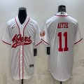 Nike 49ers #11 Brandon Aiyuk white baseball jerseys Joint name-BD