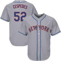 Youth New York Mets #52 Yoenis Cespedes gray baseball Jerseys