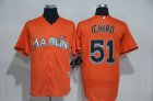 Florida Marlins #51 Ichiro Orange baseball jersey